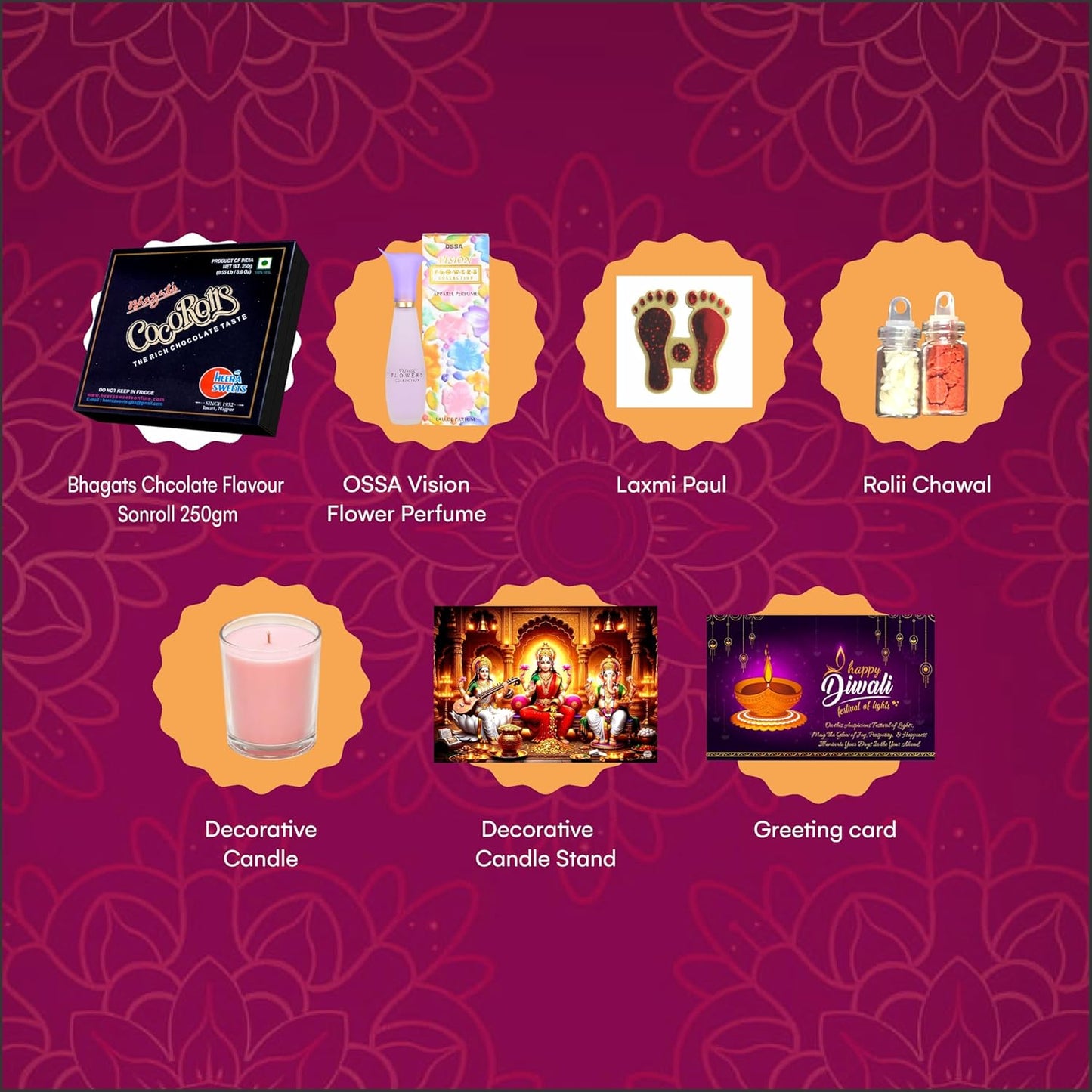 Diwali Gift Hamper | 7 Festive Delights with Chocolates & Candles