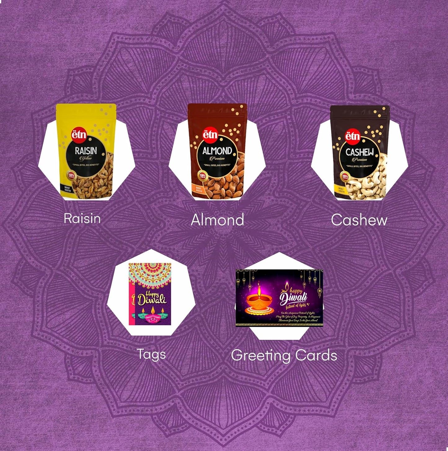 Diwali Dry Fruit Hamper – Health & Heritage Gift Box (5 Items)