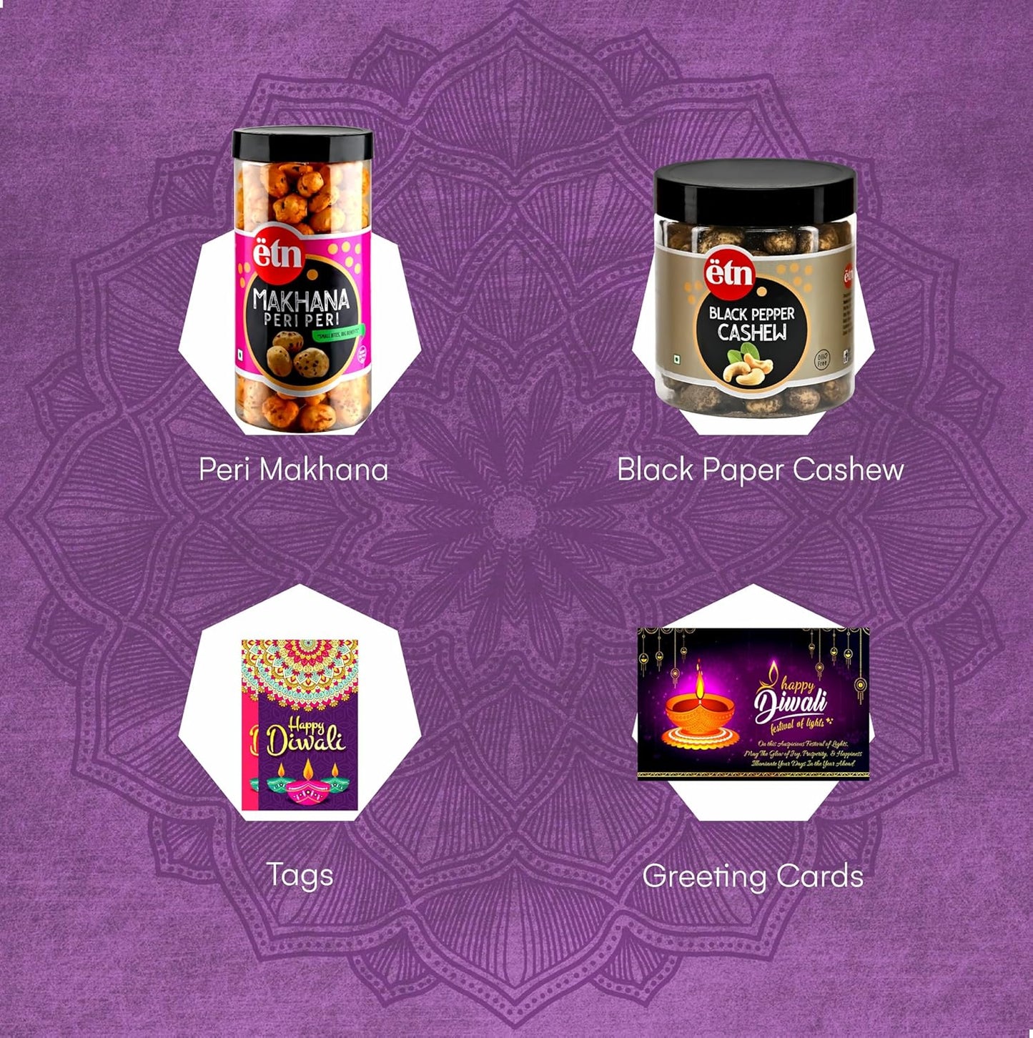 Diwali Dry Fruit Hamper with Cashew & Makhana – ETN Gourmet Glow