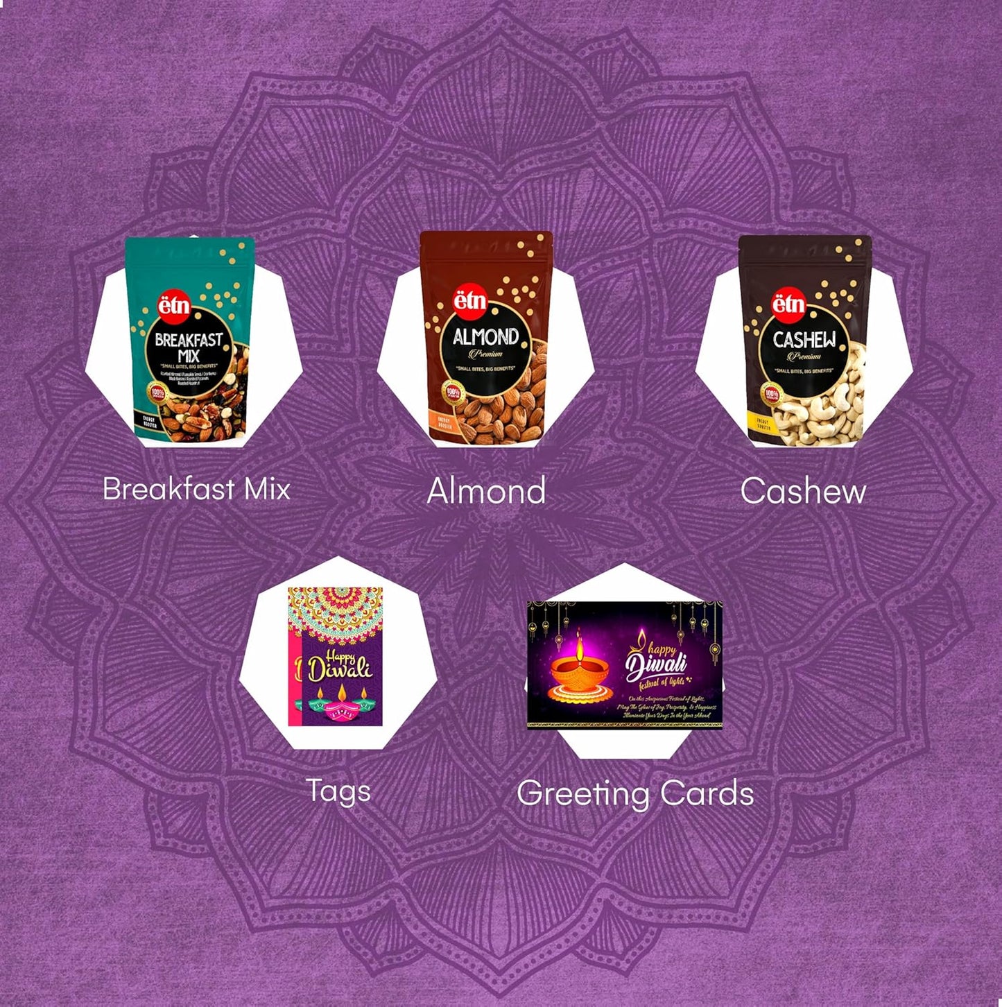 Diwali Dry Fruit Hamper – The Wellness Utsav Gift Box (5 Items)