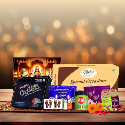 Diwali Sweets Hamper with Chocolates, Son Roll & Dry Fruits