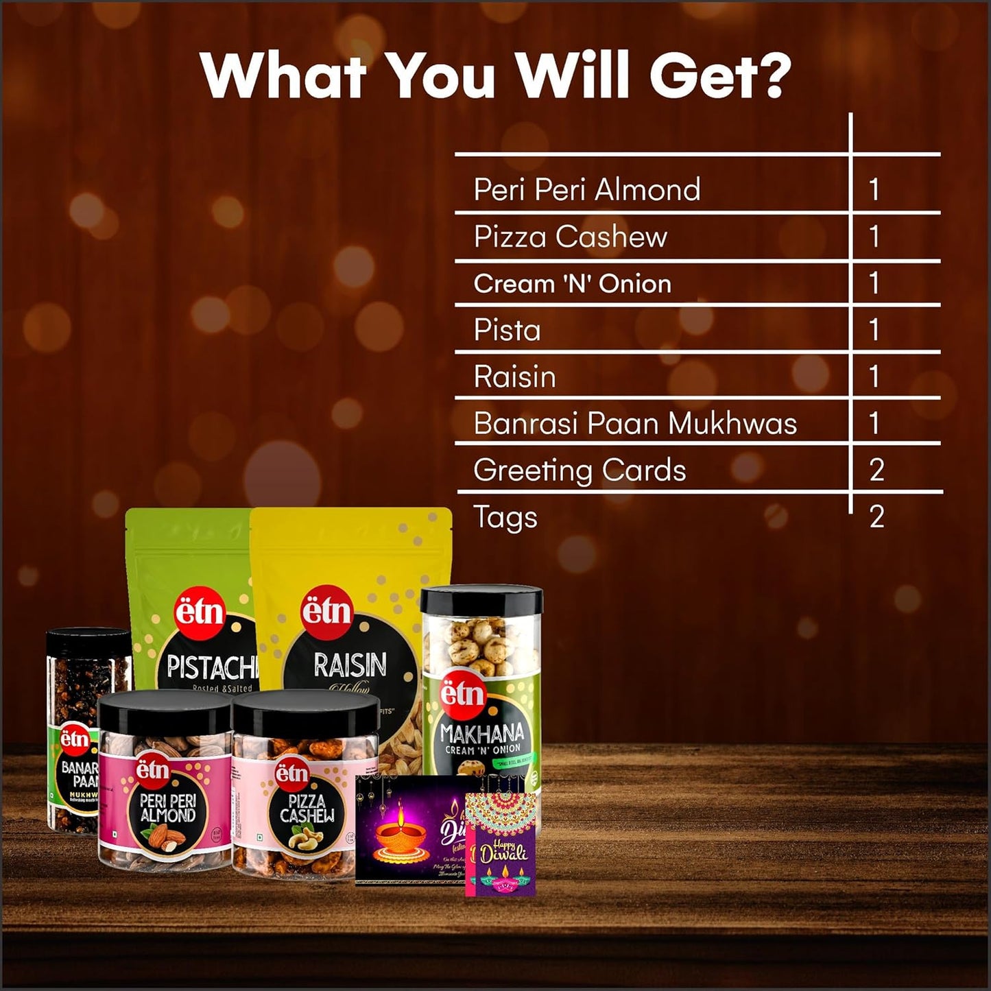 Diwali Dry Fruit Hamper with Pista, Cashew, Almonds & Makhana