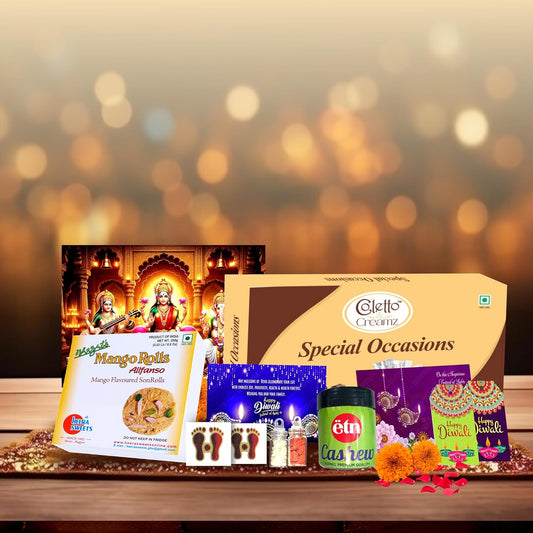 Diwali Sweets Hamper | 8 Premium Delights with Chocolates & Dry Fruits