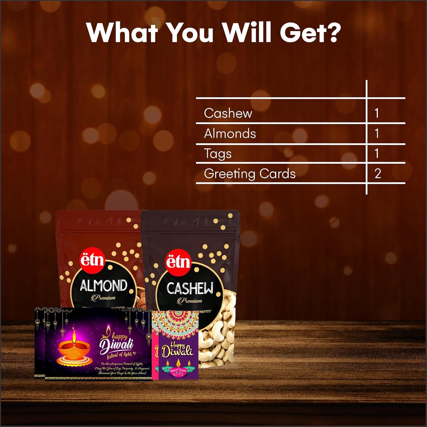 Diwali Dry Fruit Hamper – Festival of Health Gift Box (4 Items)