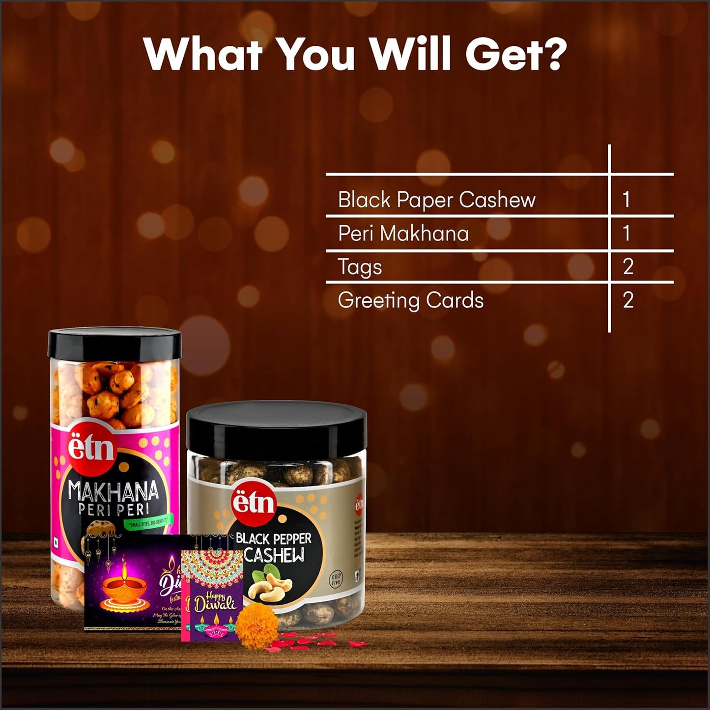Diwali Dry Fruit Hamper with Cashew & Makhana – ETN Gourmet Glow