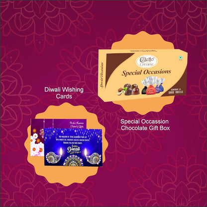 Diwali Sweets Hamper with Truffles & Greeting Cards
