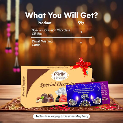 Diwali Sweets Hamper with Truffles & Greeting Cards