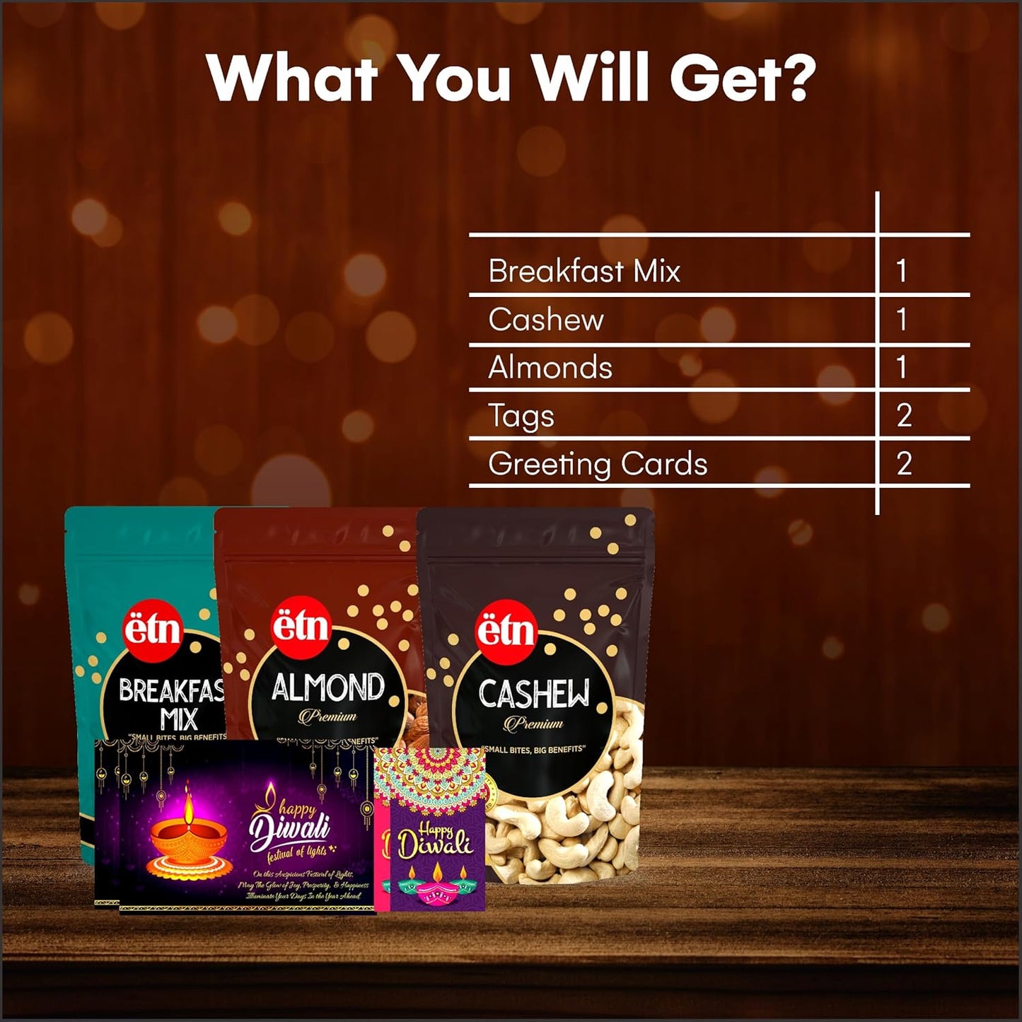 Diwali Dry Fruit Hamper – The Wellness Utsav Gift Box (5 Items)