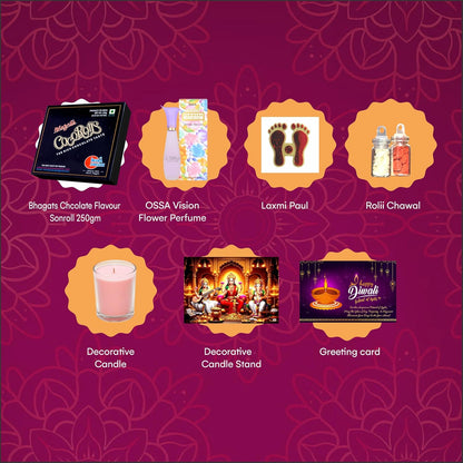 Diwali Gift Hamper | 7 Festive Delights with Chocolates & Candles