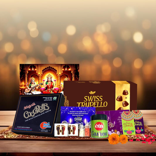 Diwali Sweets Hamper | 8 Festive Delights with Swiss Trupello, Sonroll & Dry Fruits