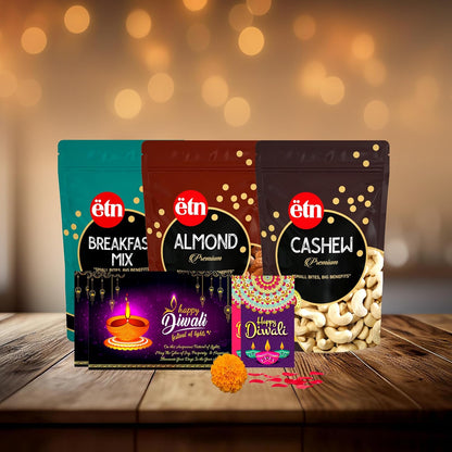 Diwali Dry Fruit Hamper – The Wellness Utsav Gift Box (5 Items)