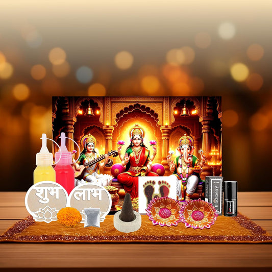 Diwali Gift Hamper | 8 Festive Items with Perfume, Diyas & Rangoli
