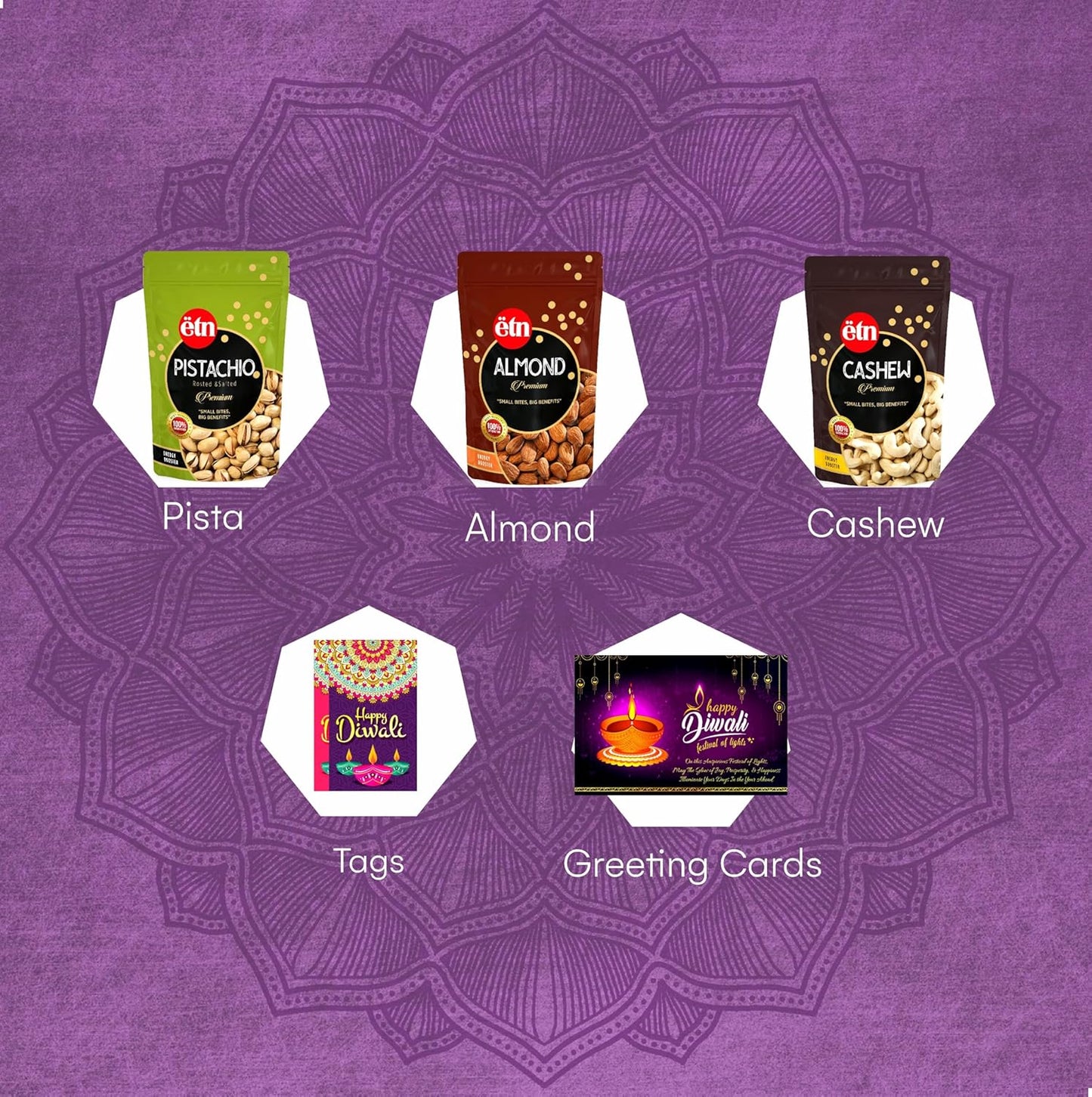 Diwali Dry Fruit Hamper – Nourish & Celebrate Gift Box (5 Items)
