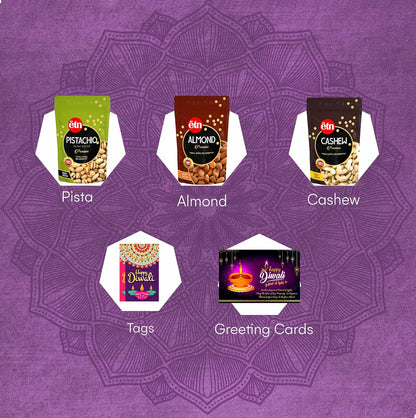 Diwali Dry Fruit Hamper – Nourish & Celebrate Gift Box (5 Items)