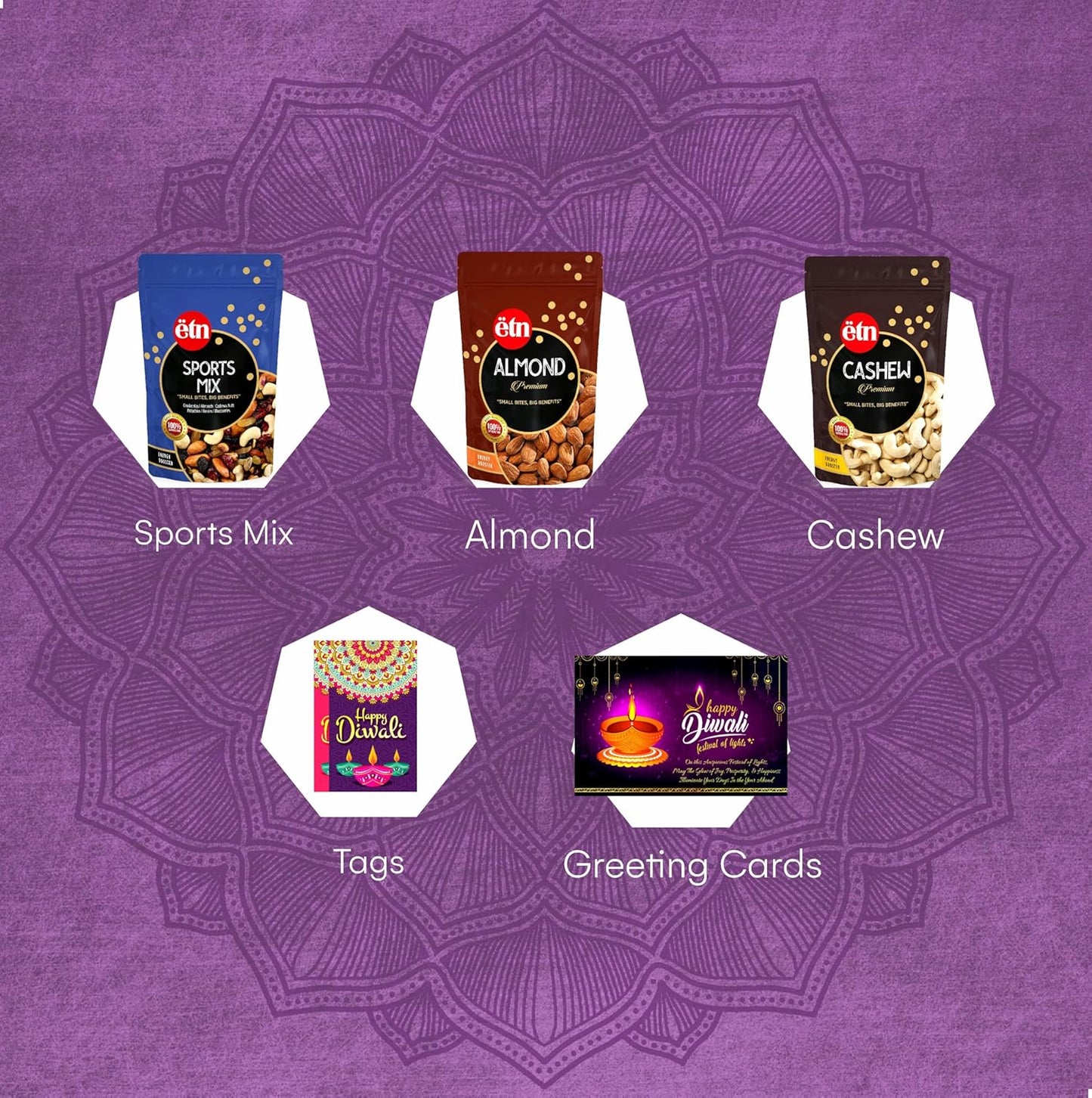 Diwali Dry Fruit Hamper – Celebration with Nutrition Gift Box (5 Items)